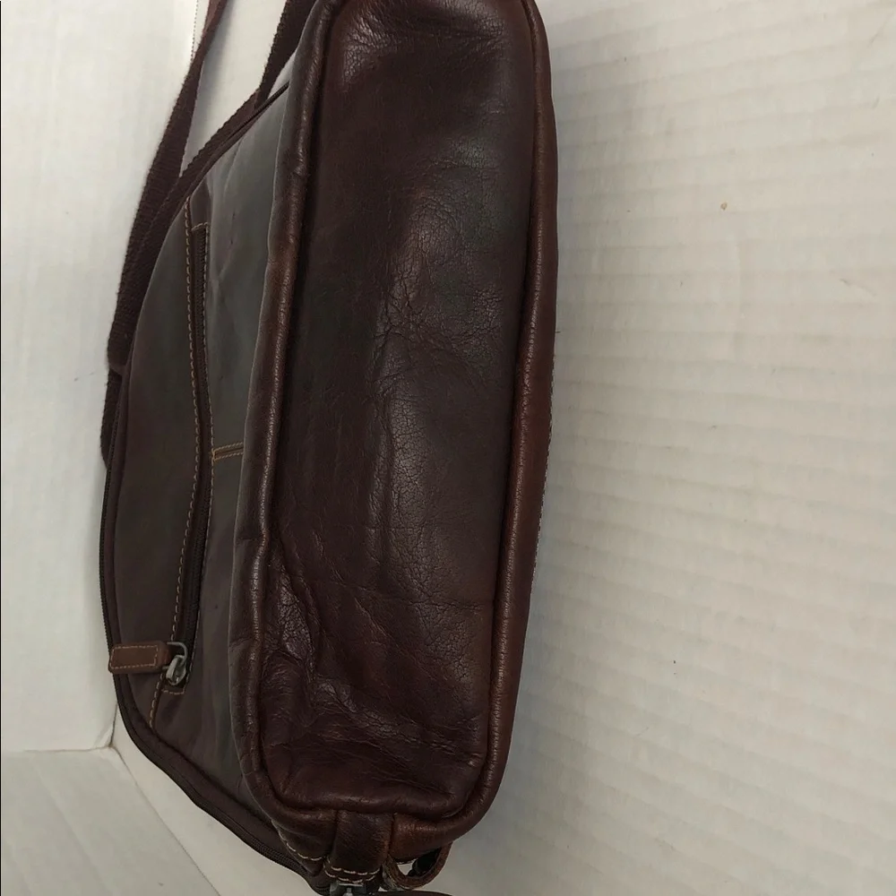 Jack Georges Voyager Small Convertible Backpack Genuine Leather, Brown